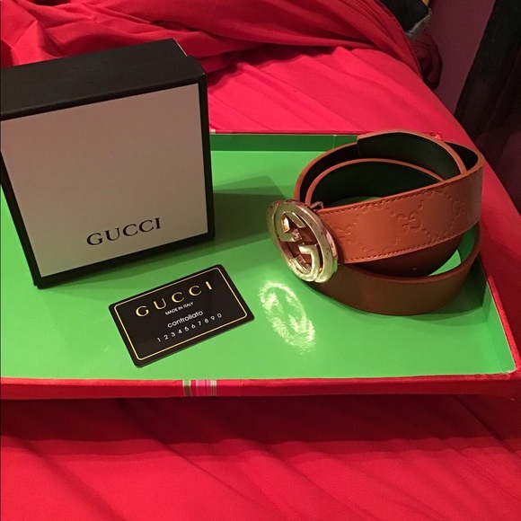 cognac gucci belt
